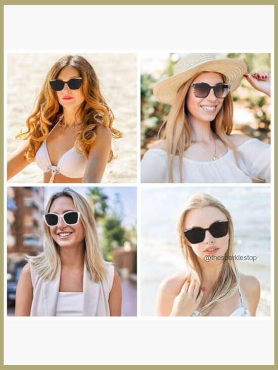 Vintage Oversized Sunglasses 3 Pack with UV400 Protection